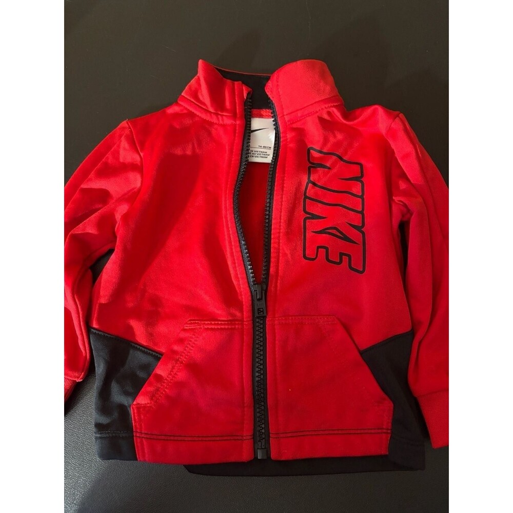 Nike Toddler Boys Colorblock Full-Zip Track Jacket Red Black Size 12M